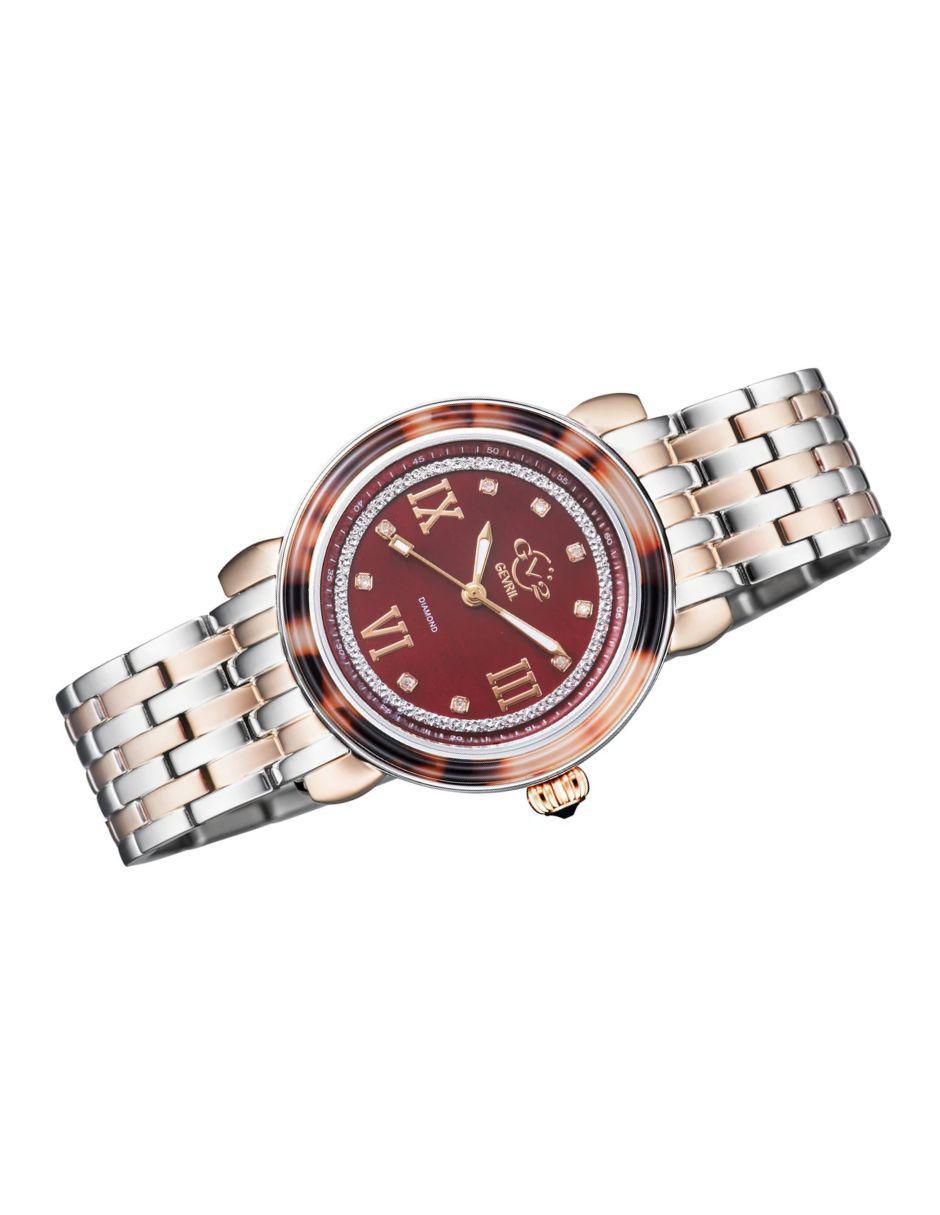 Reloj Marsala Tortoise Diamond para mujer 9855b 2