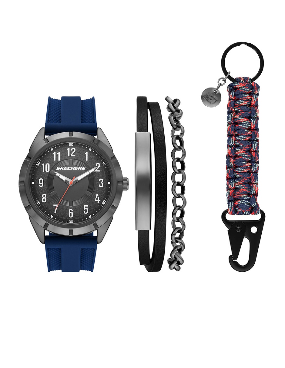 Set Reloj Nylon Cord Keychain para hombre Sr9145