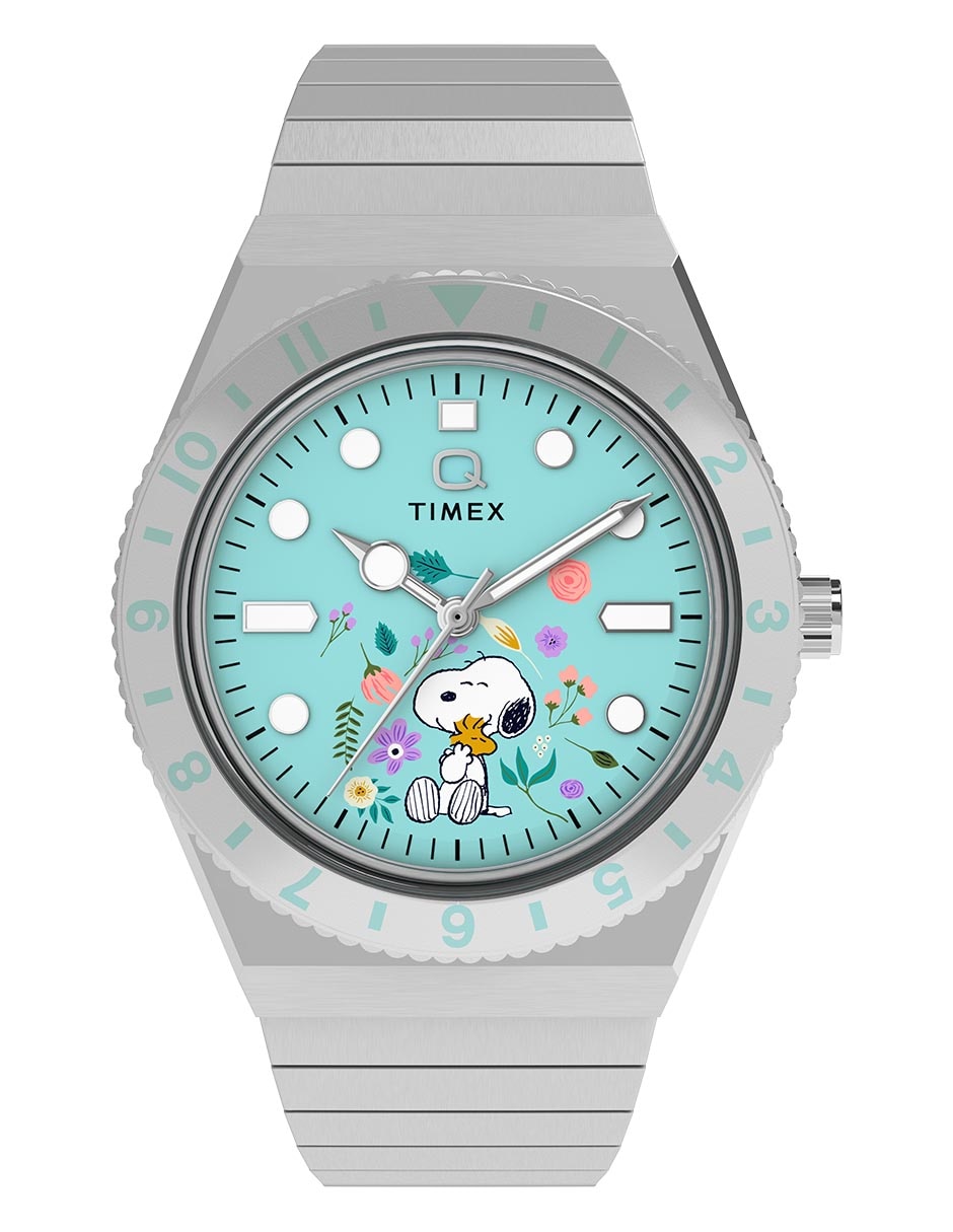 Reloj Peanuts Q Timex para mujer Tw2y52700vt